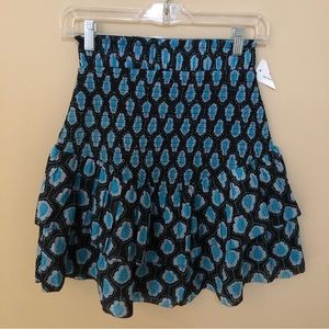 Karina Grimaldi smocked tiered ruffle skirt cotton made in india